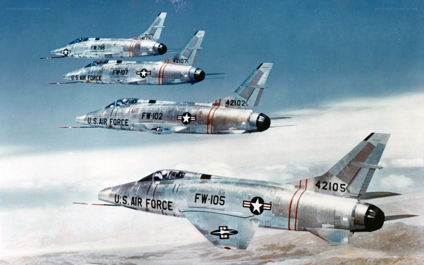 U.S. Air Force jets in formation