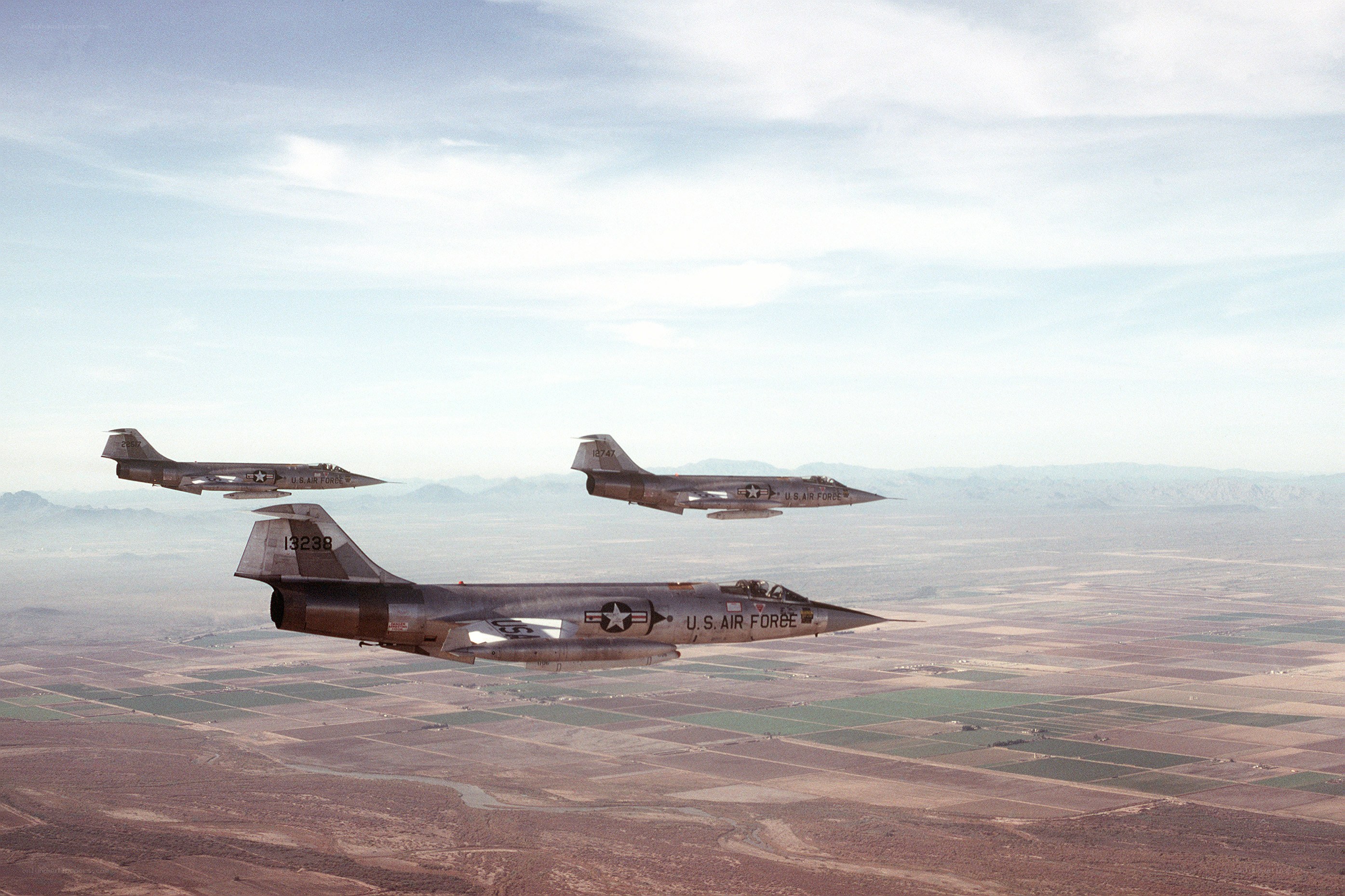 U.S. Air Force jets in formation
