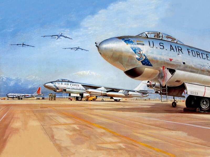 U.S. Air Force jets on tarmac
