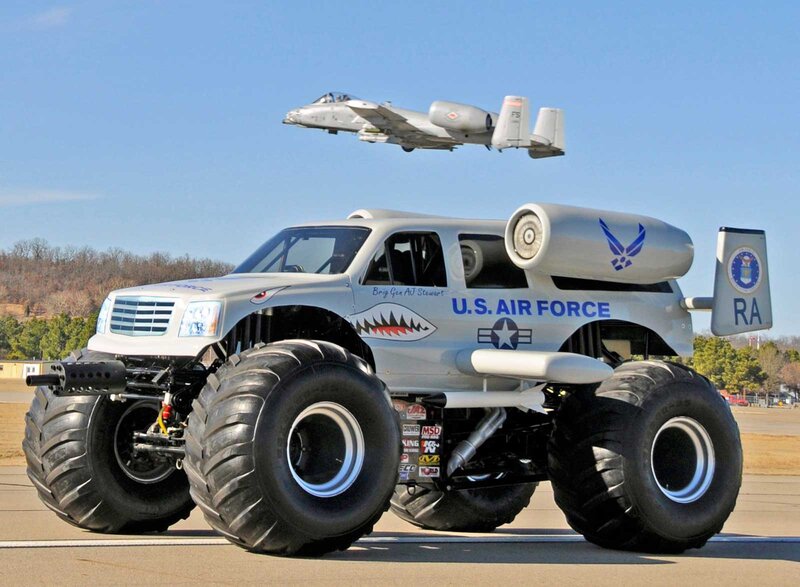 U.S. Air Force Monster Truck — White, Dramatic