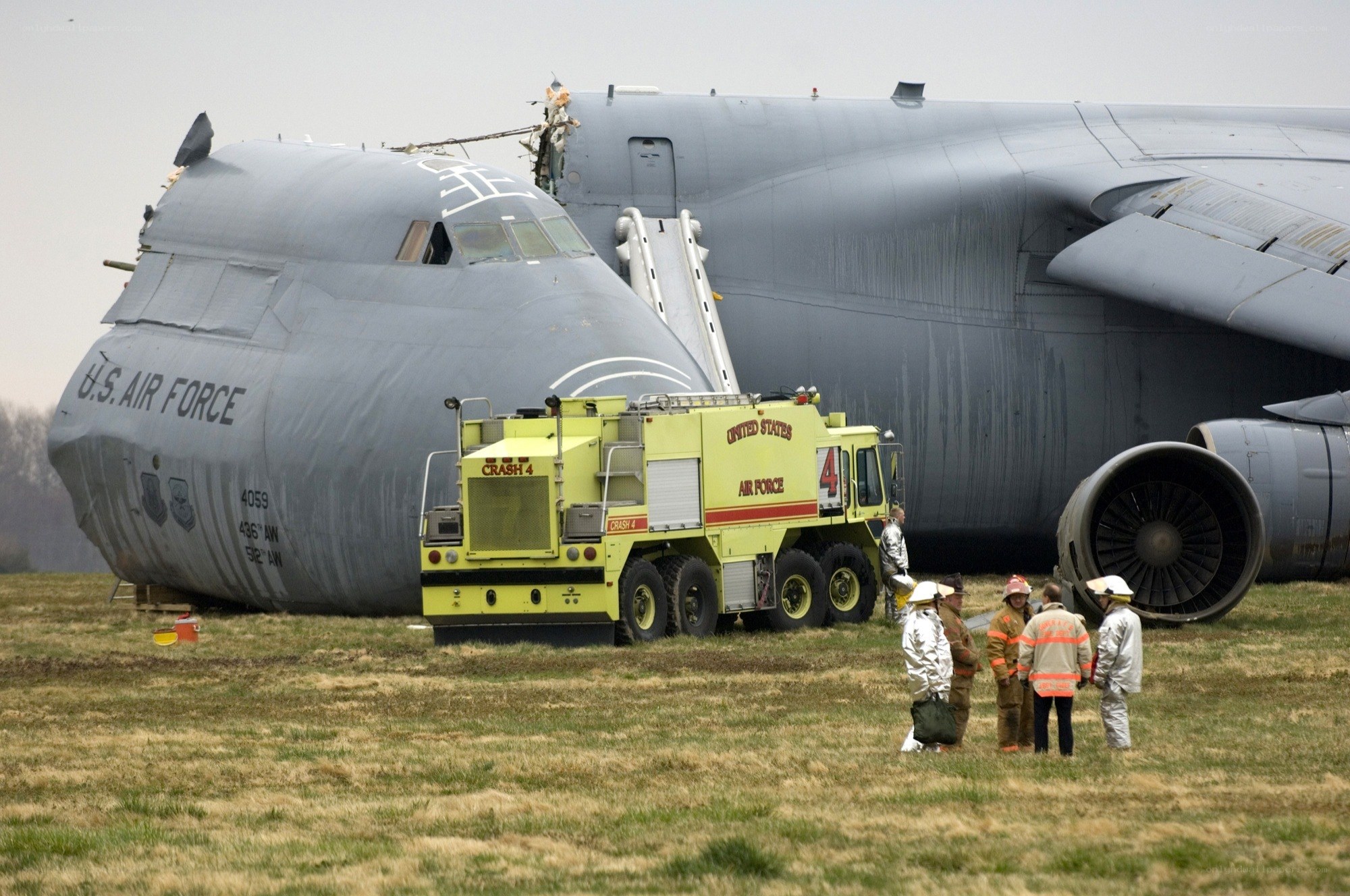 U.S. Air Force plane crash scene