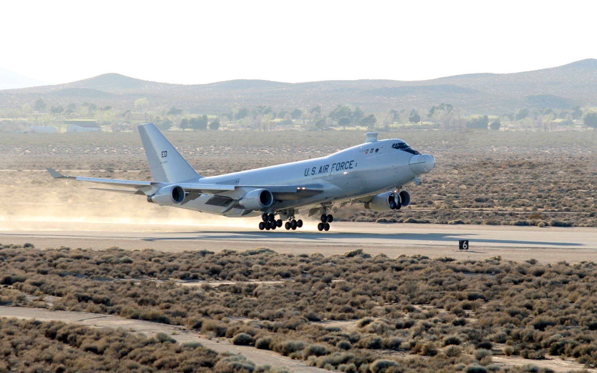 U.S. Air Force plane taking off