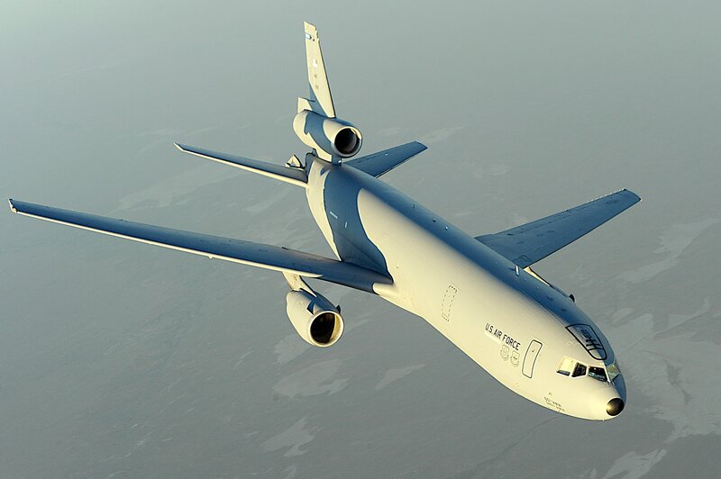 U.S. Air Force tanker in flight