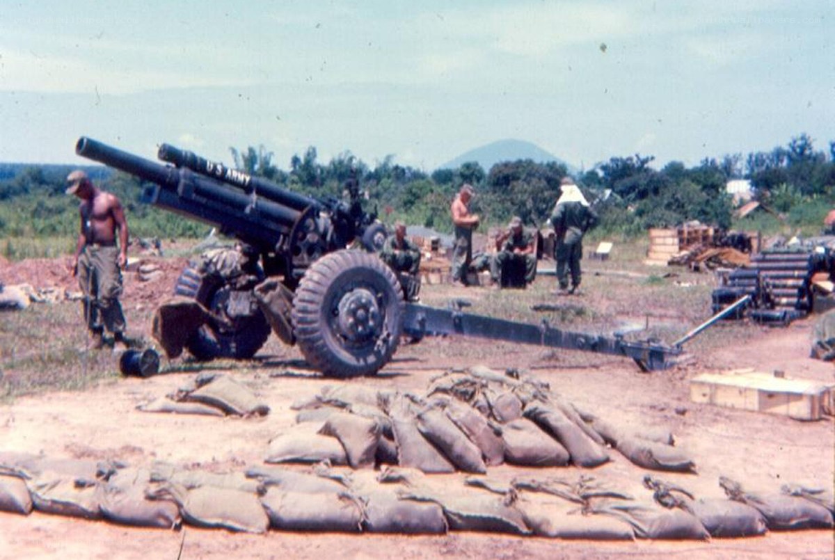 U.S. Army artillery in field