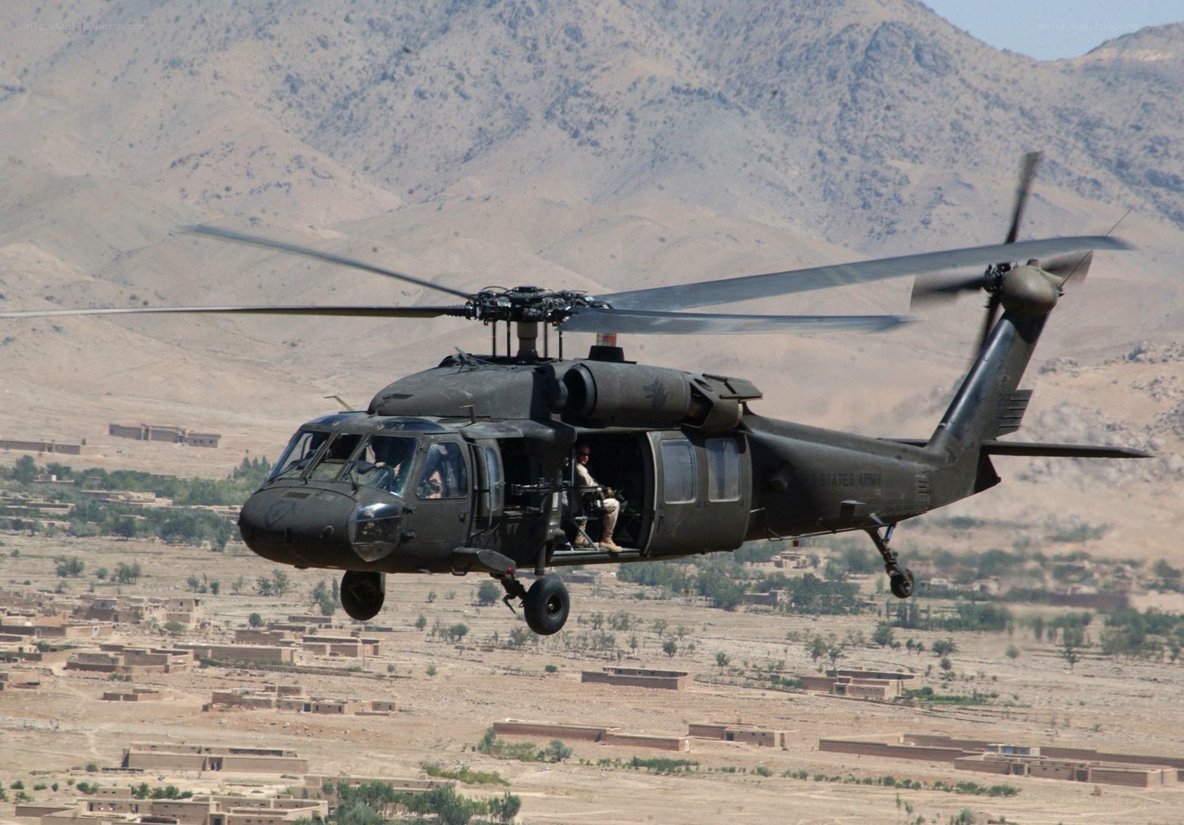 U.S. Army helicopter in flight