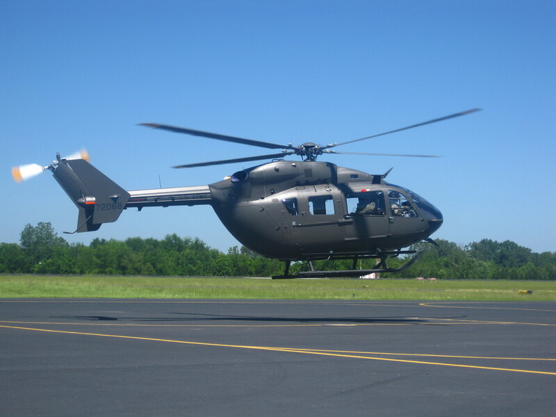 U.S. Army helicopter on tarmac
