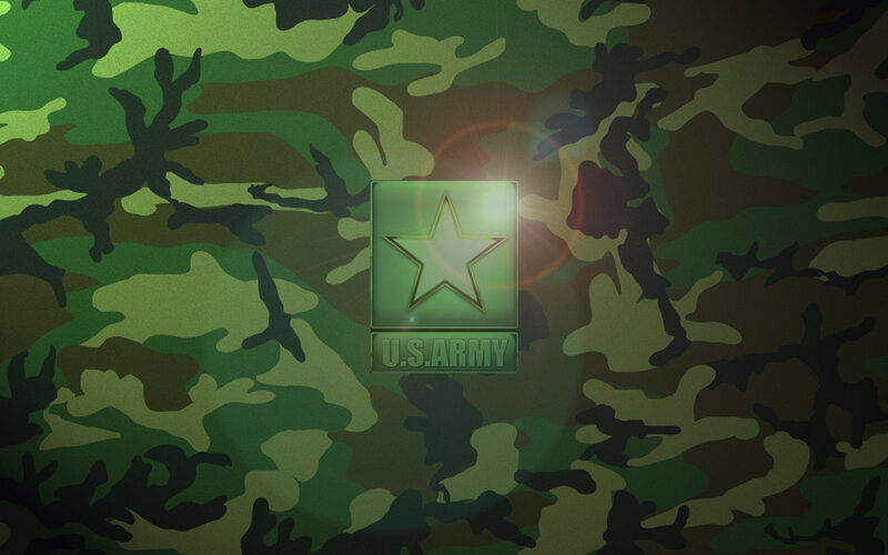 U.S. Army Logo on Camouflage — Green