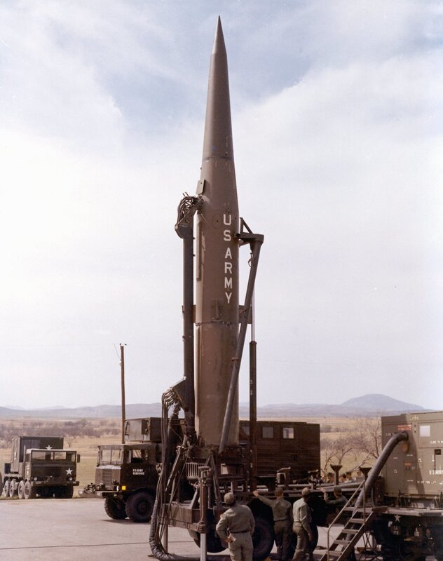 U.S. Army missile on launch pad
