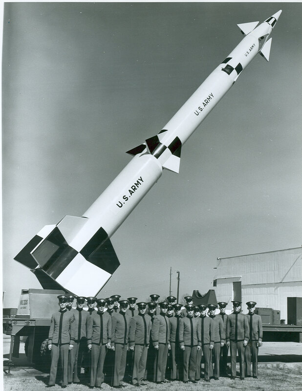 U.S. Army missile with soldiers