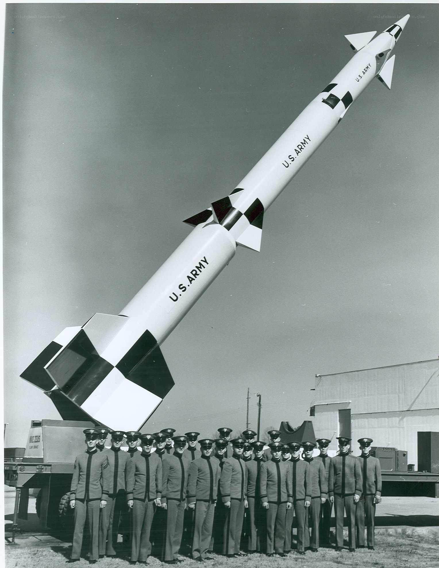 U.S. Army missile with soldiers