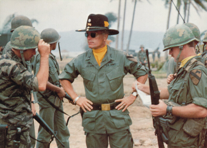 U.S. Army officer with soldiers