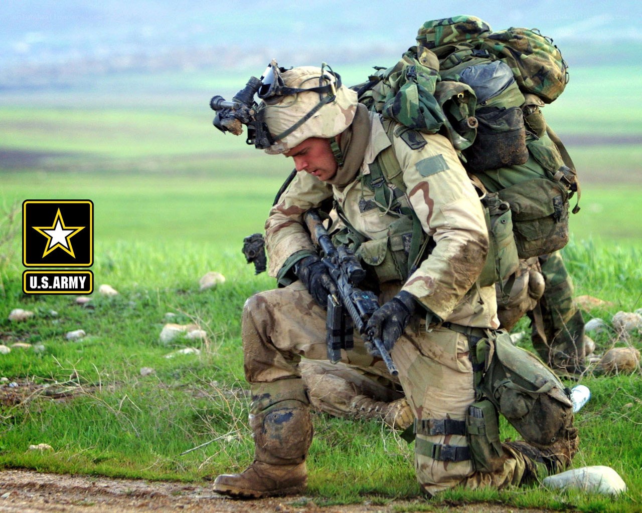 U.S. Army soldier in combat gear