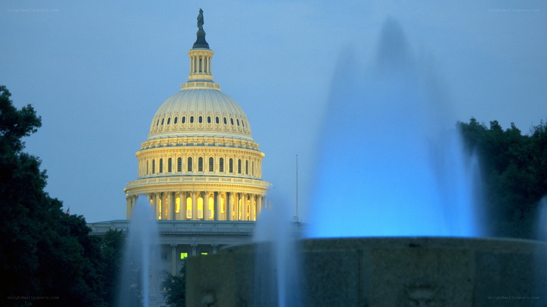 U.S. Capitol at dusk