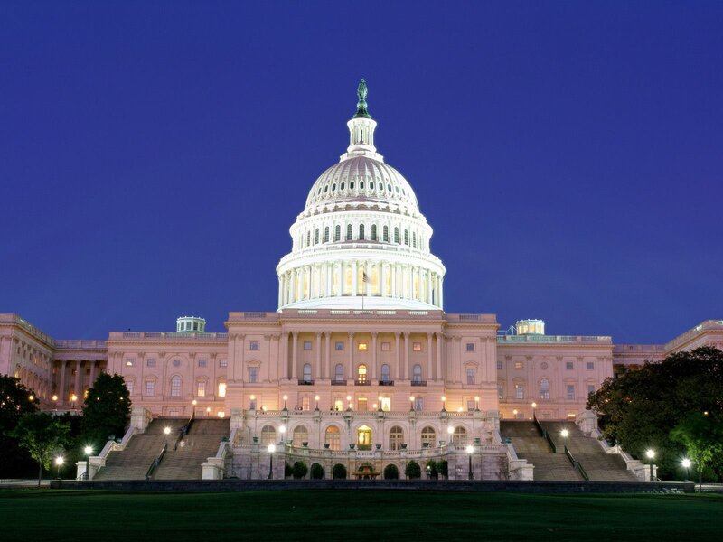 U.S. Capitol at dusk