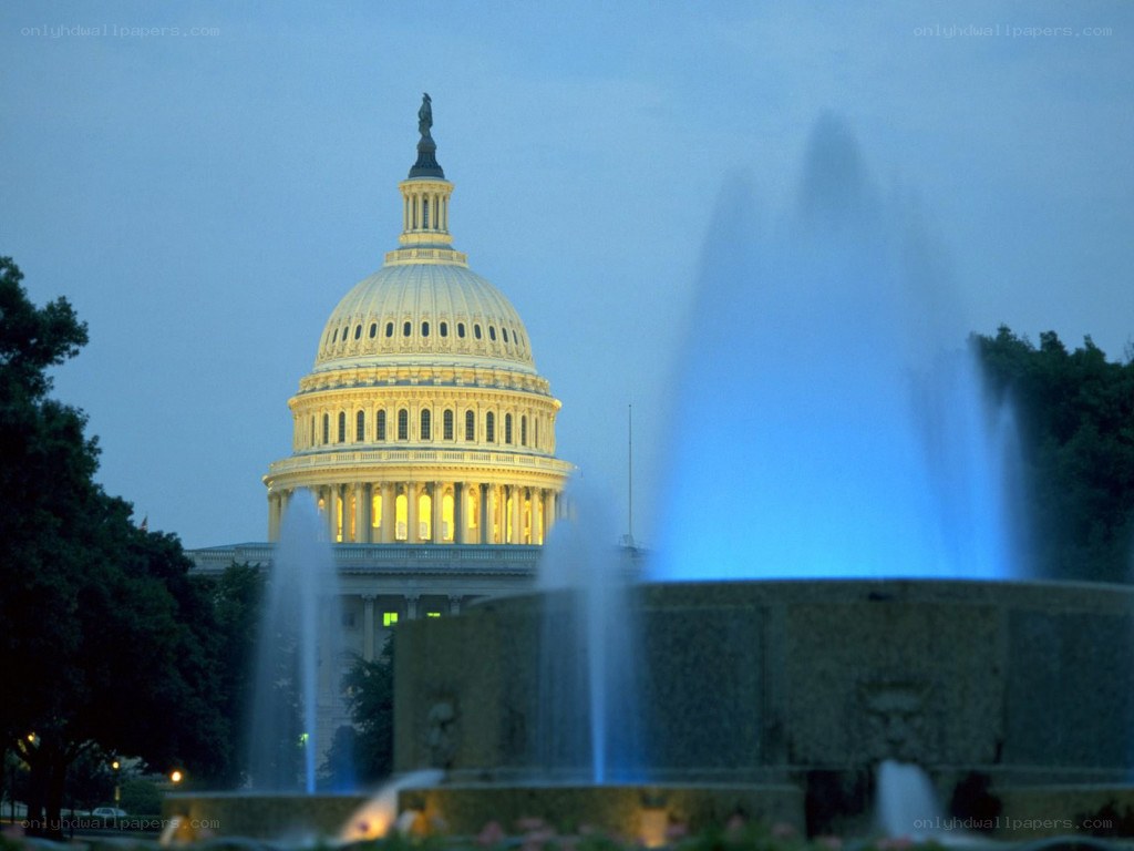 U.S. Capitol at dusk