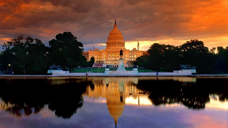 U.S. Capitol at sunset