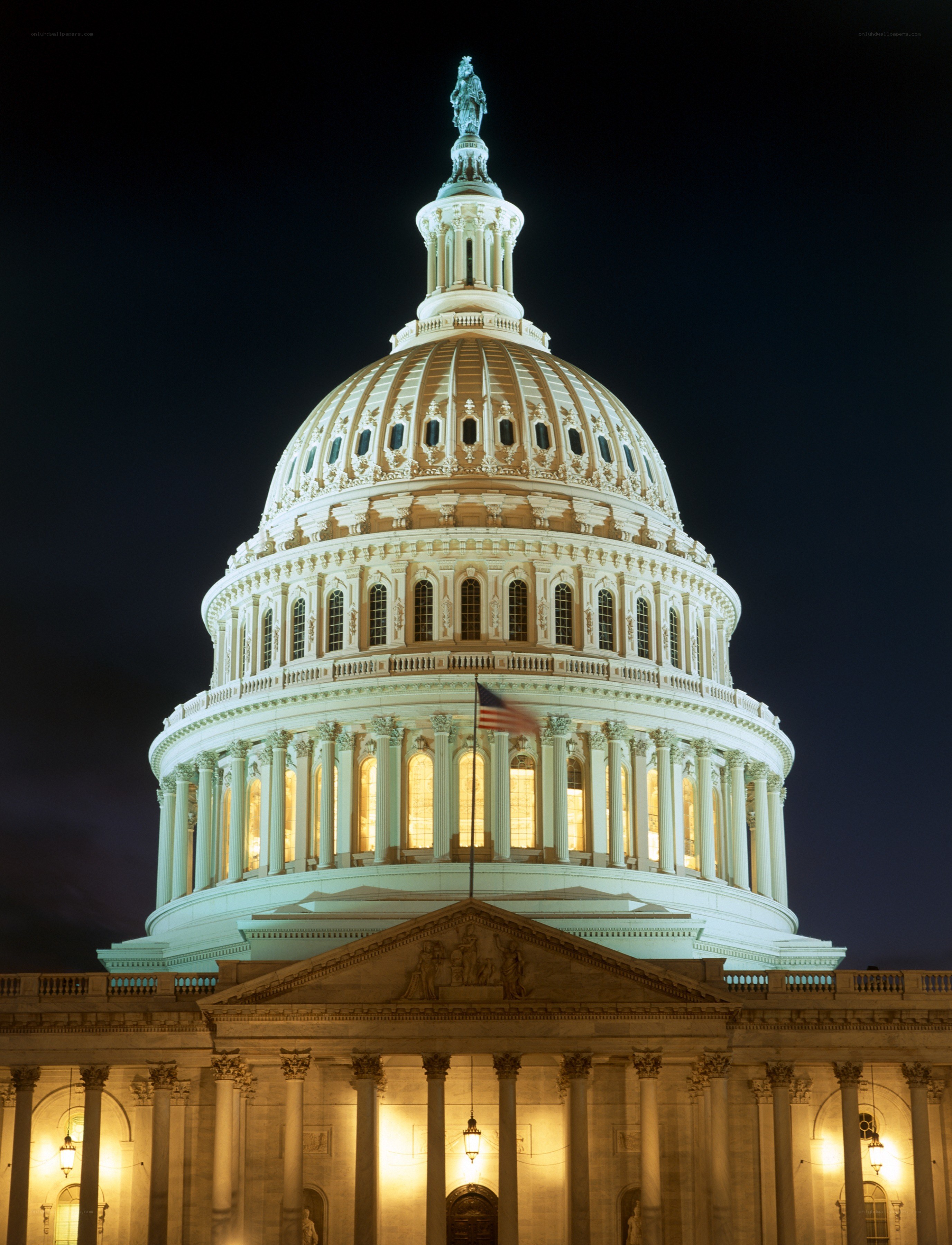 U.S. Capitol Building at Night