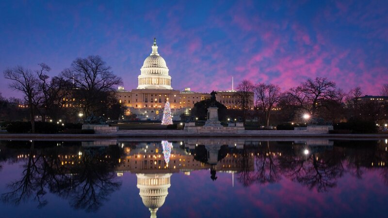 U.S. Capitol Building — Purple, Serene, Night