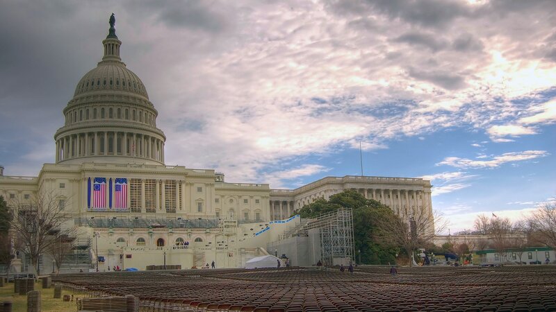 U.S. Capitol Building — White, Dramatic, Afternoon