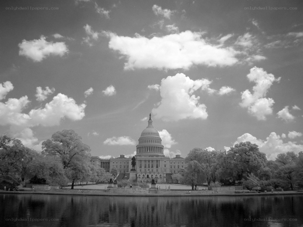 U.S. Capitol in infrared