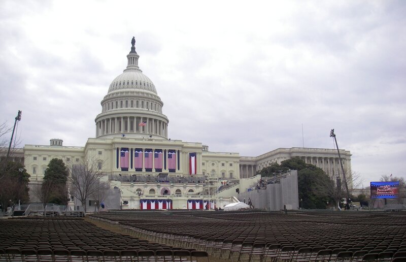 U.S. Capitol inauguration setup
