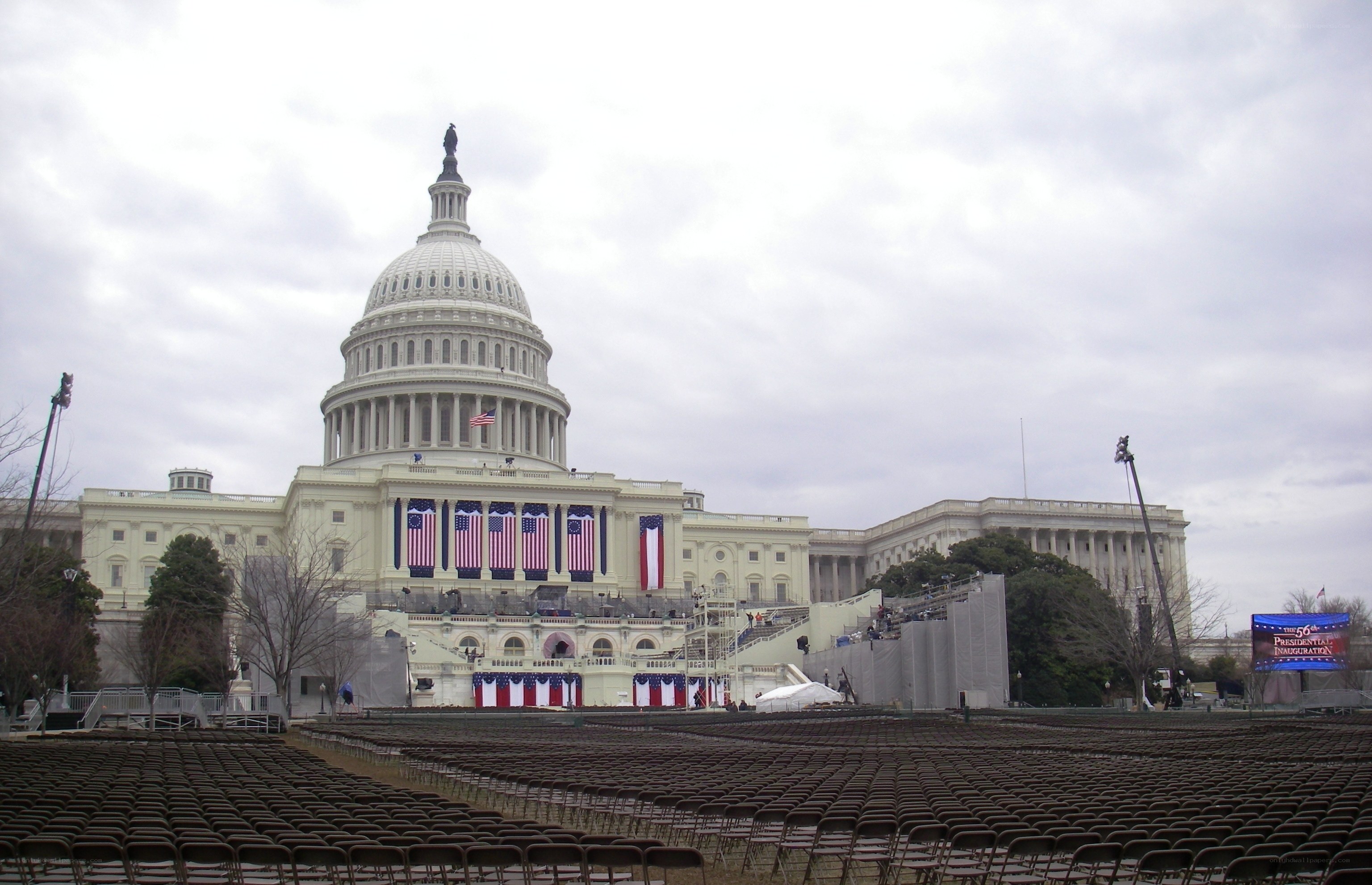 U.S. Capitol inauguration setup
