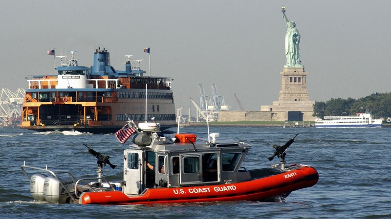U.S. Coast Guard Boat — Red