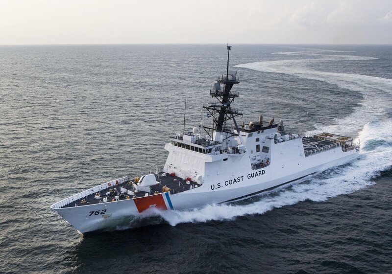 U.S. Coast Guard cutter at sea