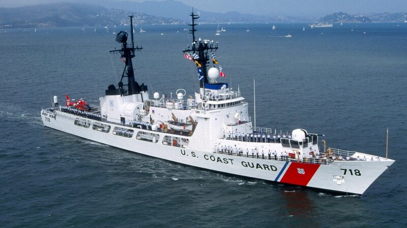 U.S. Coast Guard ship at sea