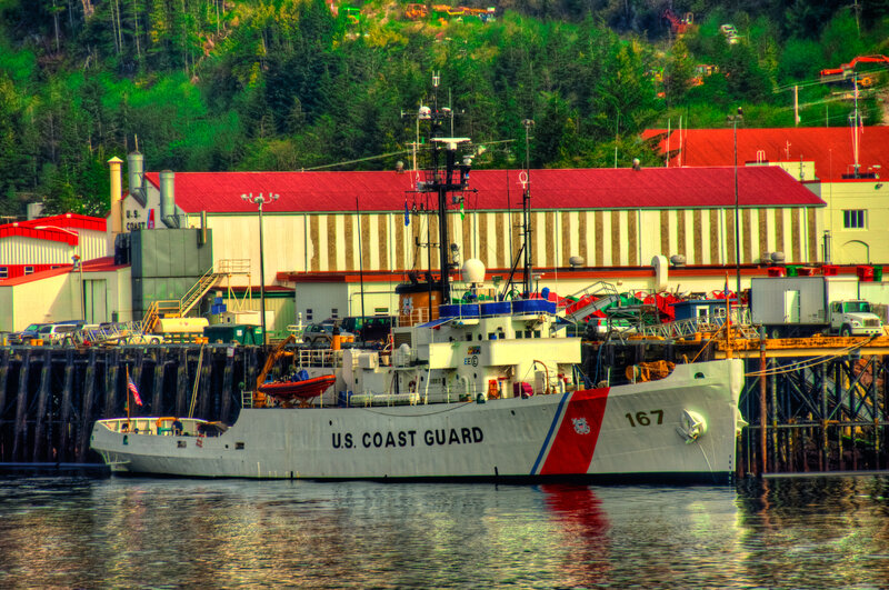 U.S. Coast Guard vessel at dock