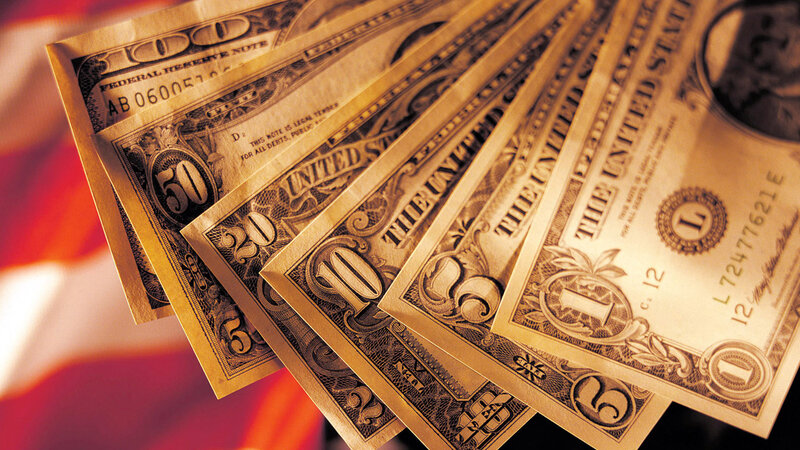 U.S. Dollar Bills — Gold
