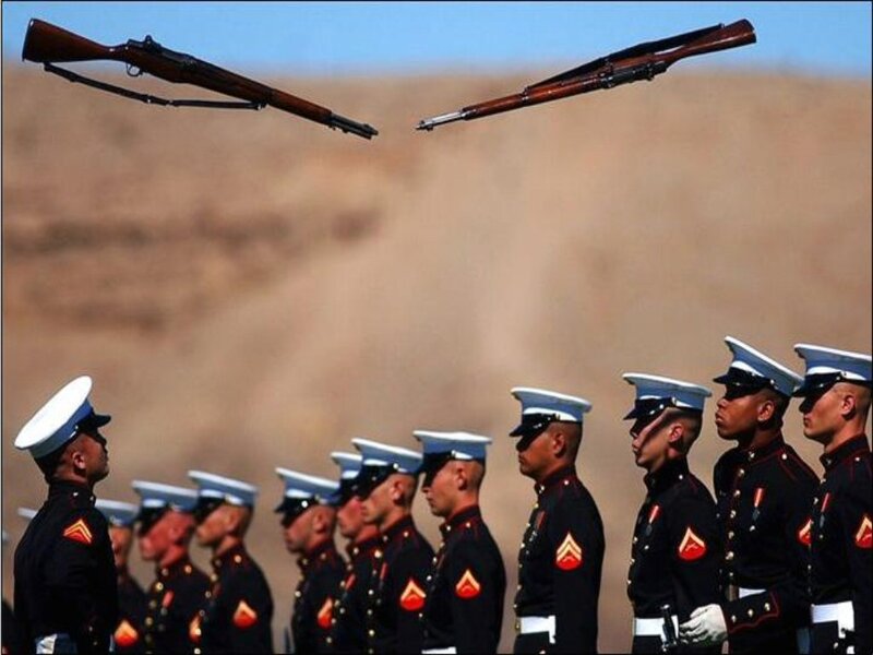 U.S. Marines in Formation