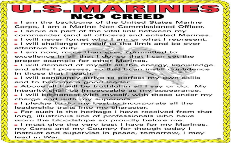 U.S. Marines NCO Creed