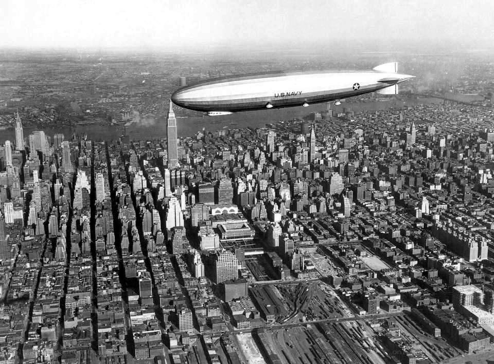 U.S. Navy blimp over New York