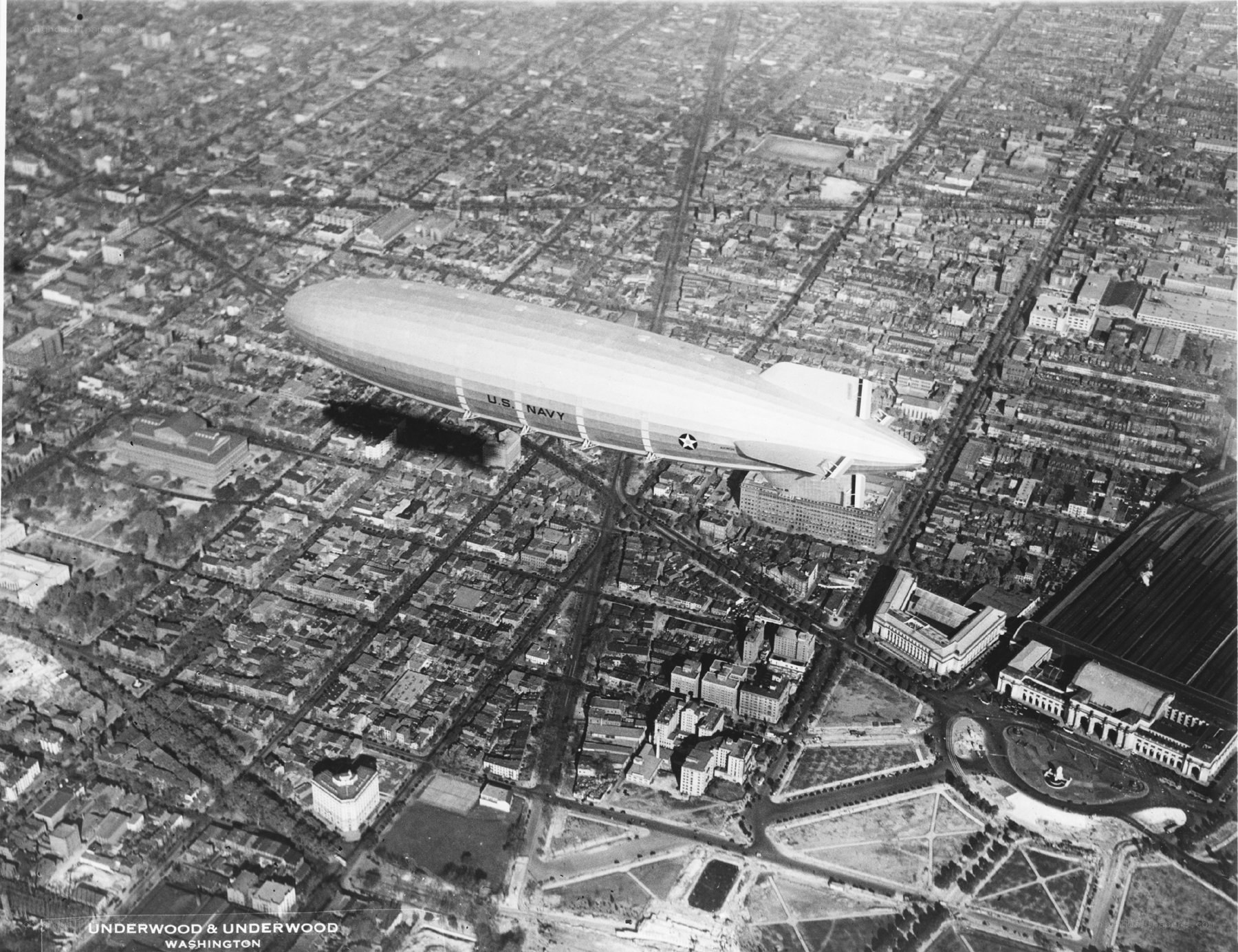 U.S. Navy blimp over Washington D.C.