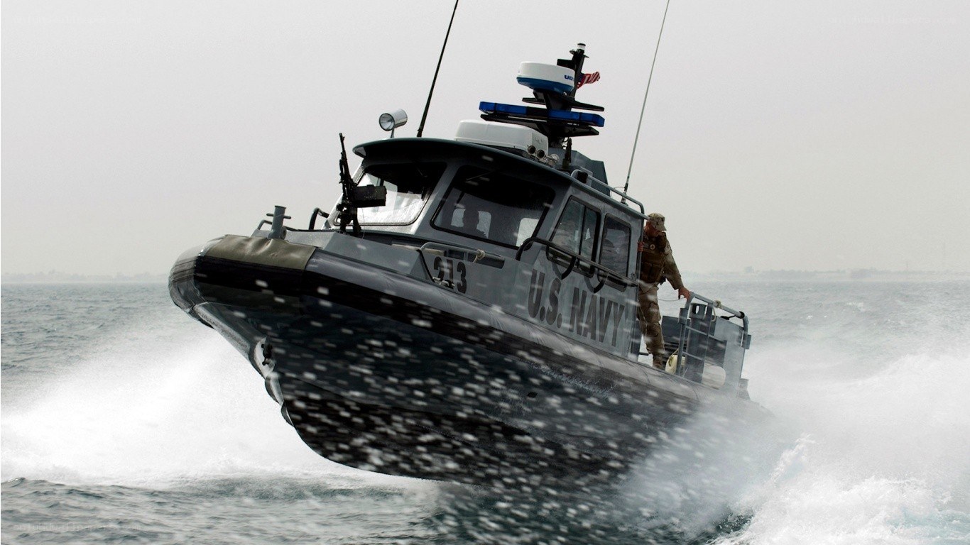 U.S. Navy boat in action
