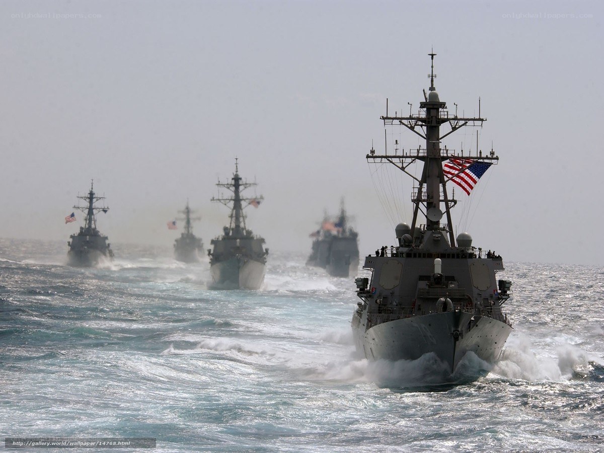 U.S. Navy destroyers at sea