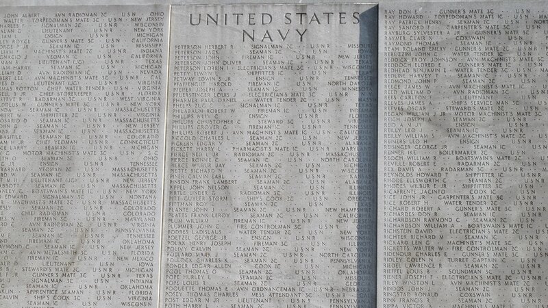 U.S. Navy memorial plaque