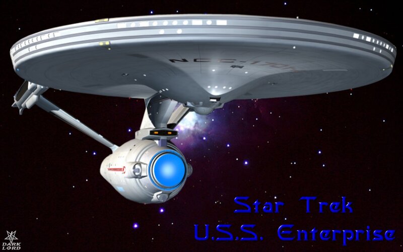 U.S.S. Enterprise Starship — White