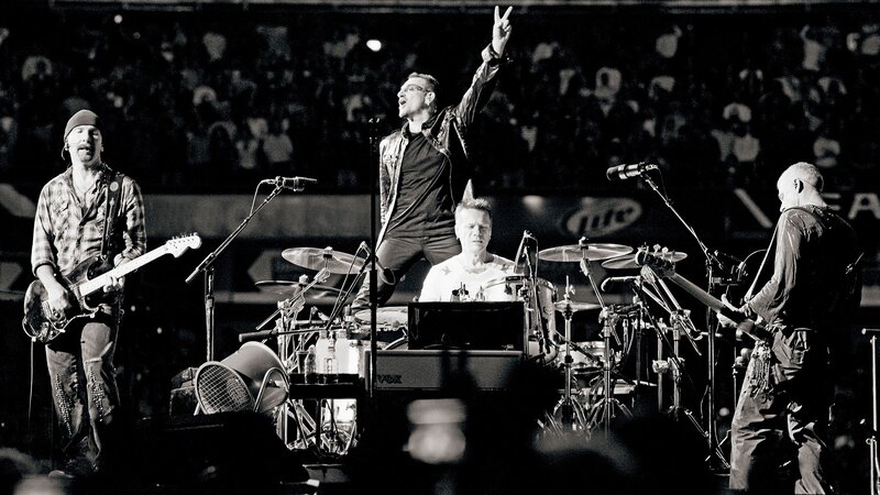 U2 band performing live