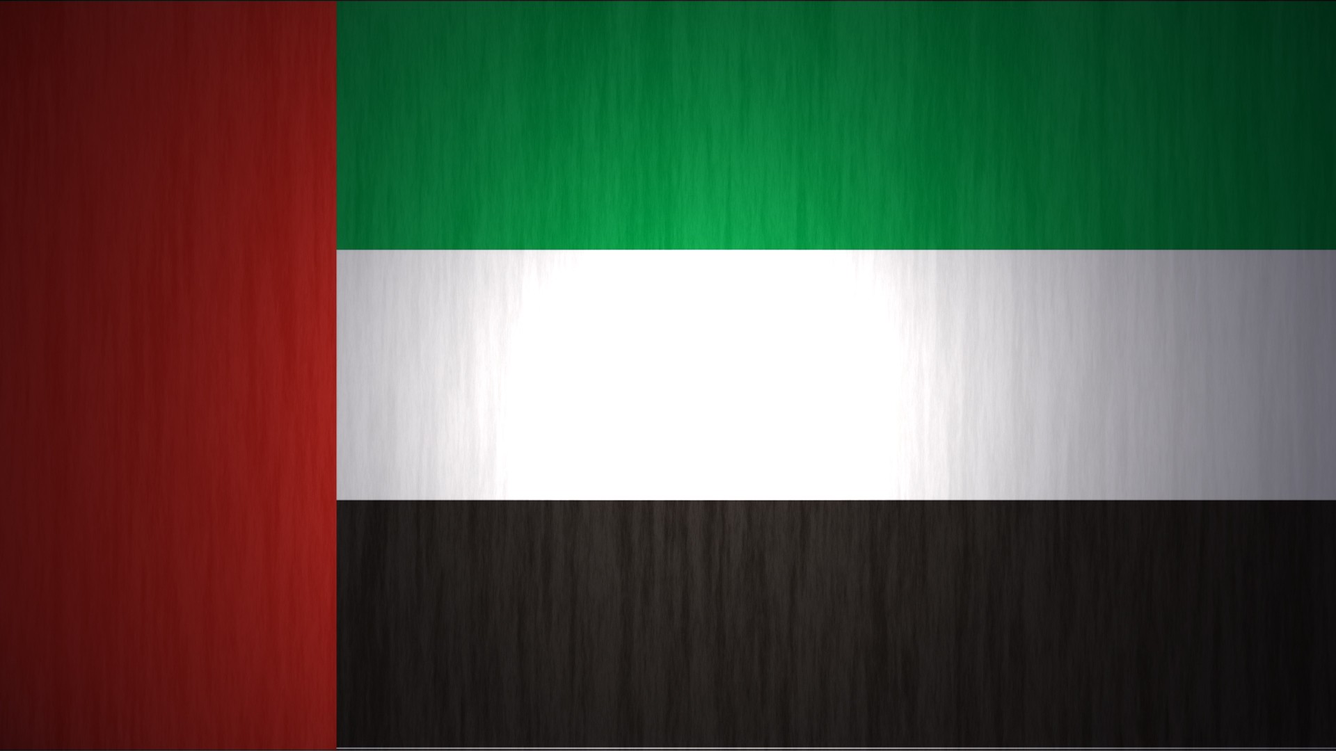 UAE flag with brushed metal texture