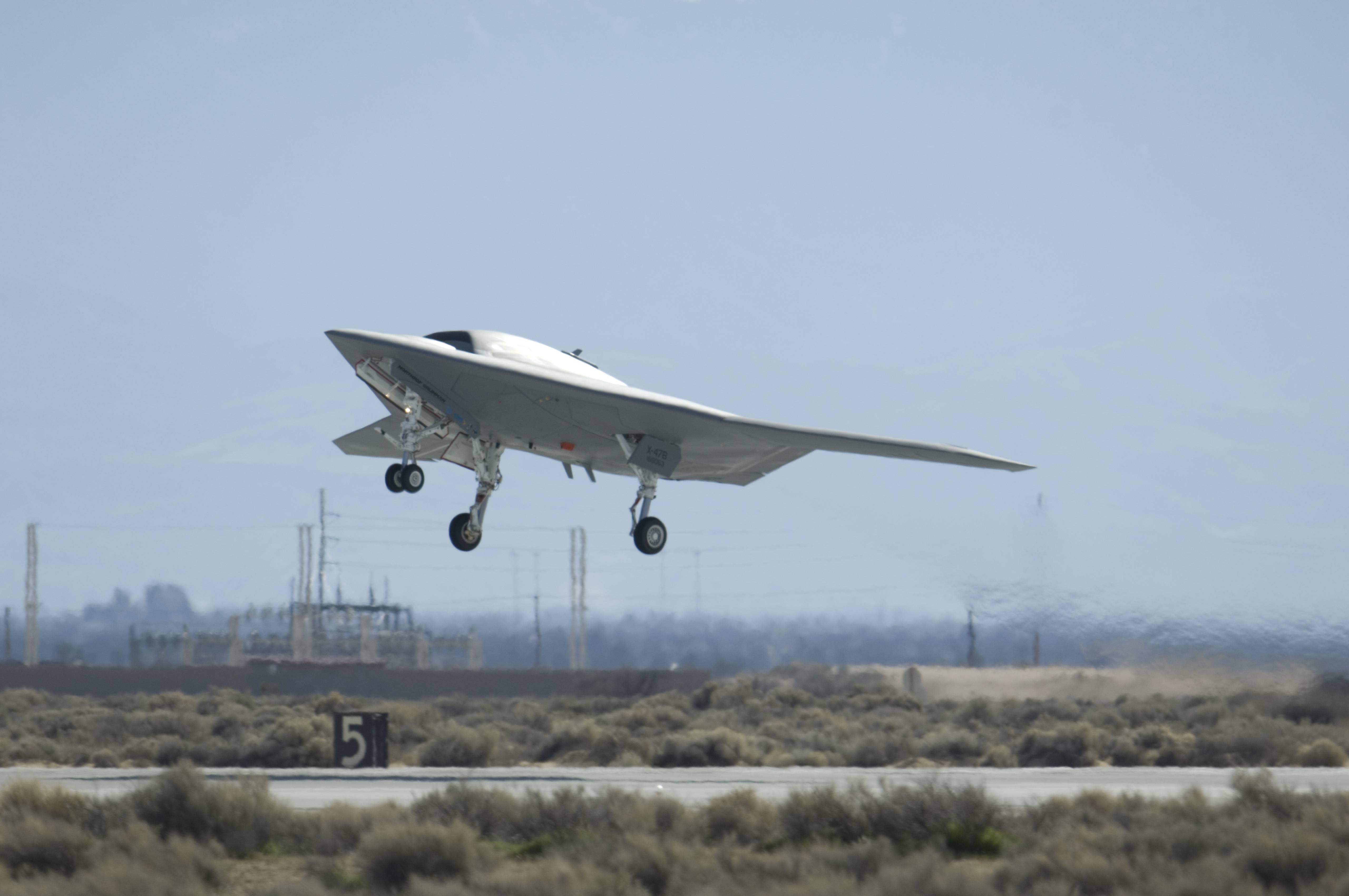 UAV taking off from runway