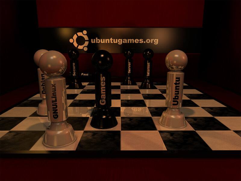 Ubuntu and GNU/Linux chess pieces