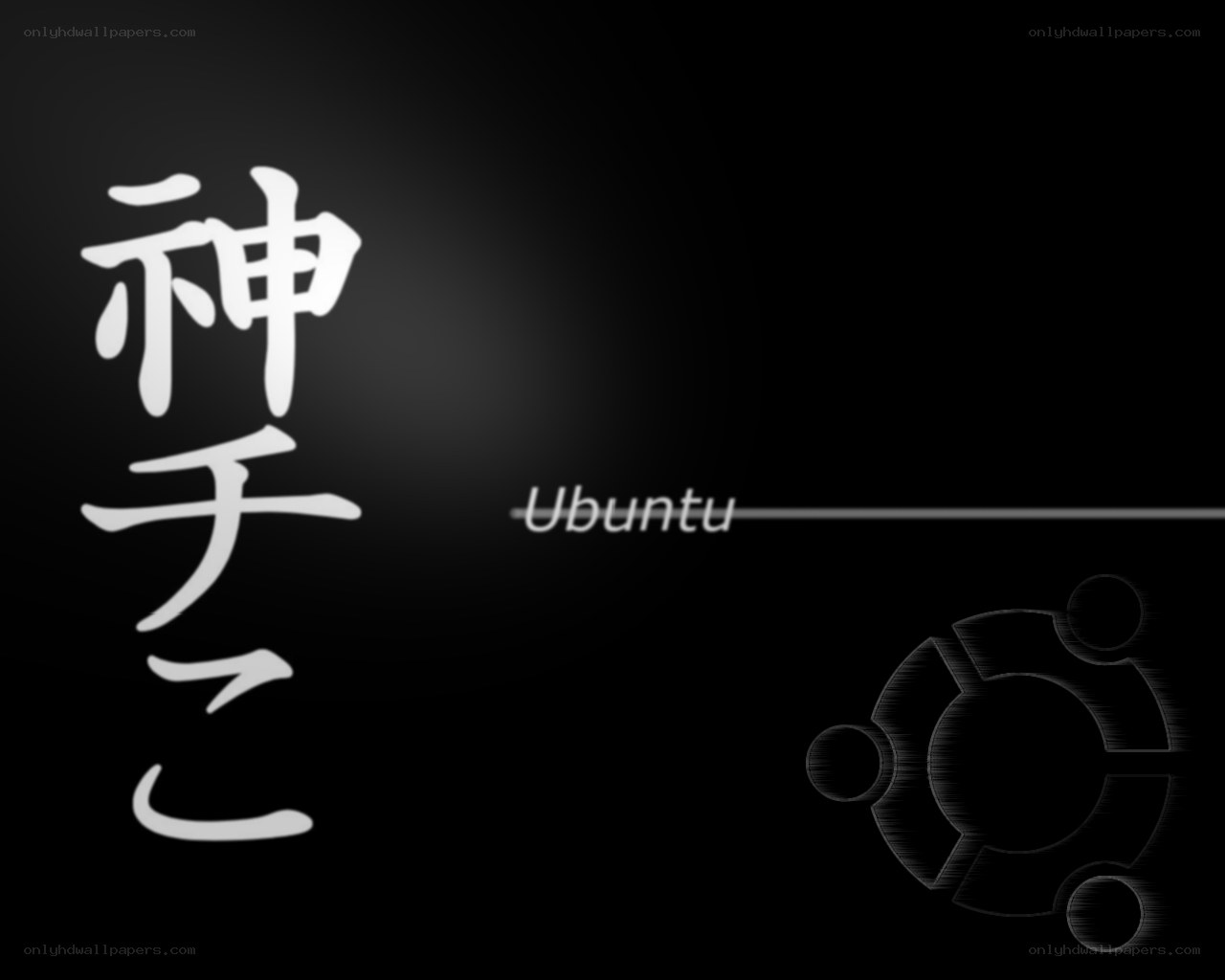 Ubuntu desktop background with Japanese text