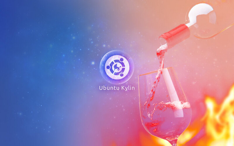 Ubuntu Kylin Logo — Blue, Dramatic