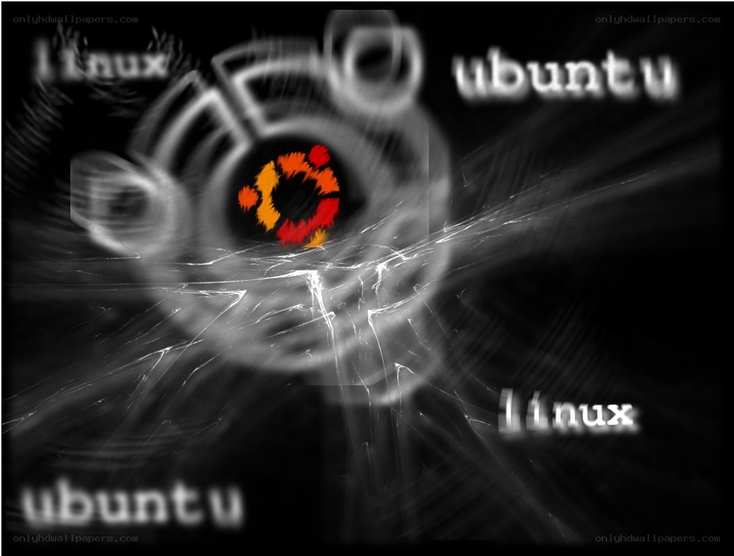 Ubuntu Linux logo with motion effect