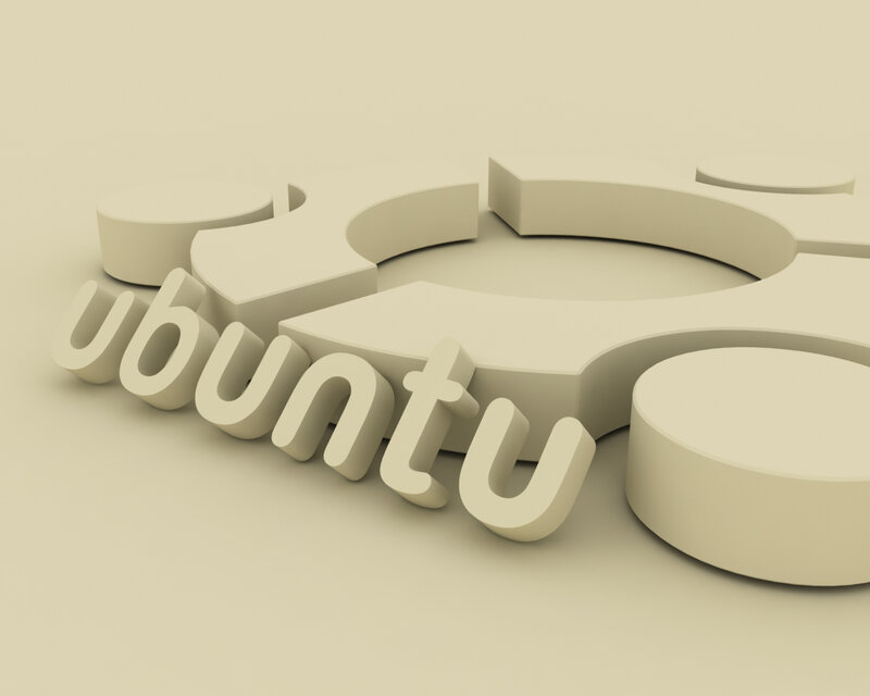 Ubuntu logo 3D render