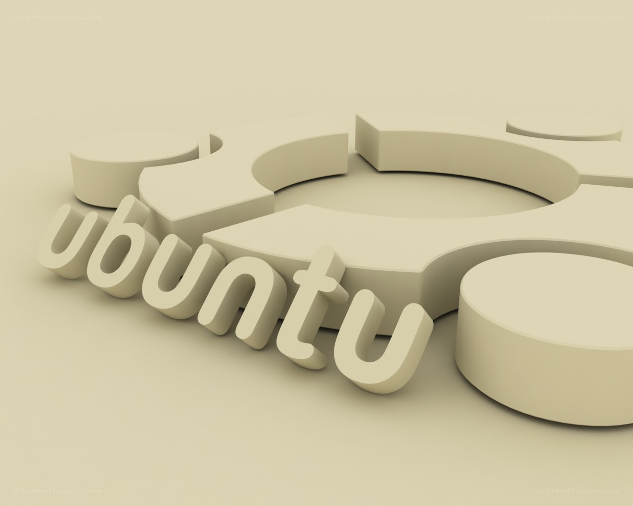 Ubuntu logo 3D render
