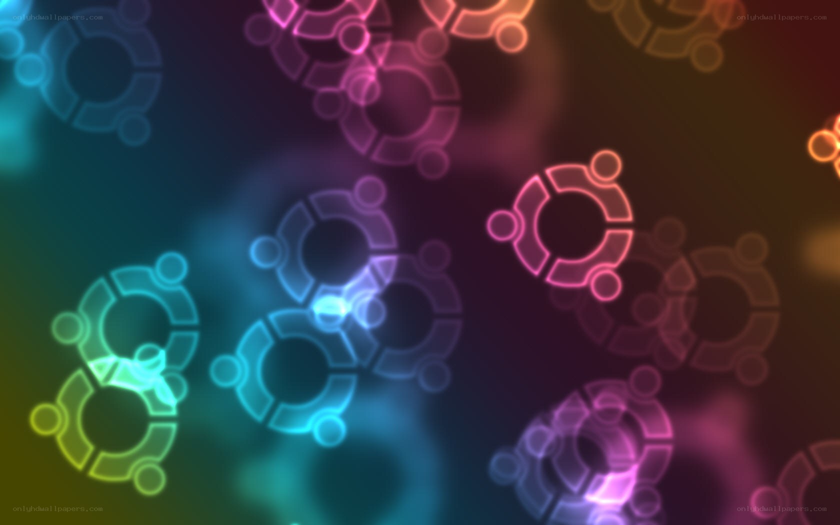Ubuntu logo abstract background