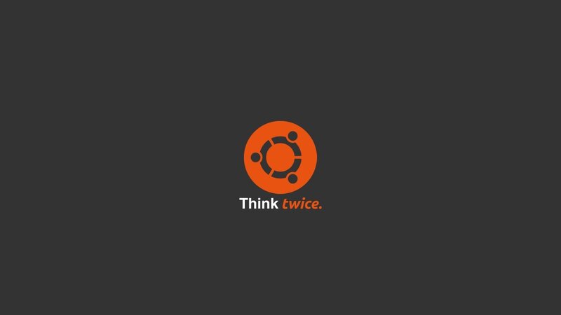 Ubuntu Logo and Slogan — Orange, Minimalist